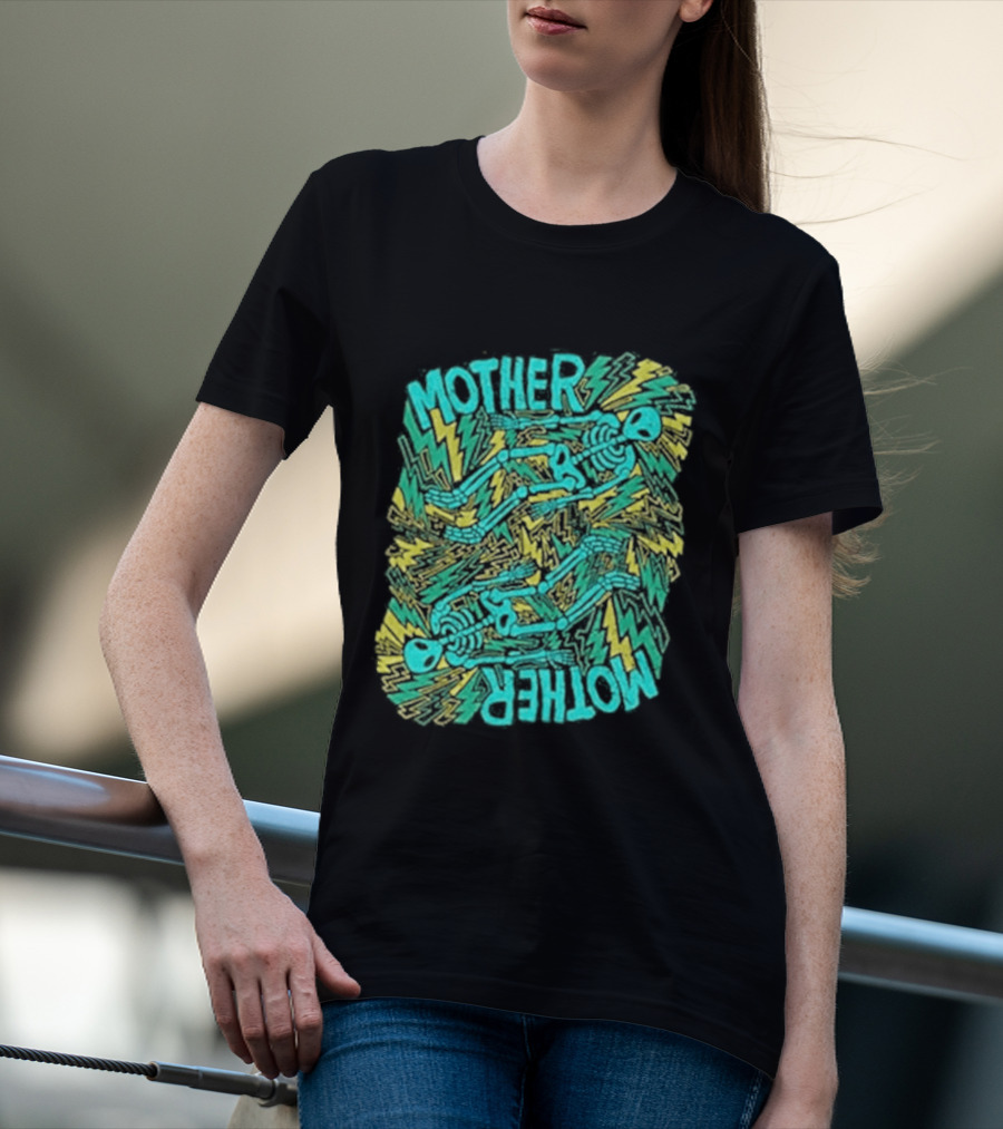 Mother Mother Grief Chapter Au Tour Lightning Figures And Neon T-Shirt