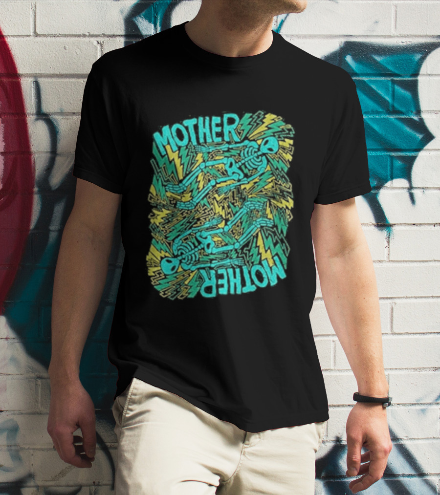 Mother Mother Grief Chapter Au Tour Lightning Figures And Neon T-Shirt