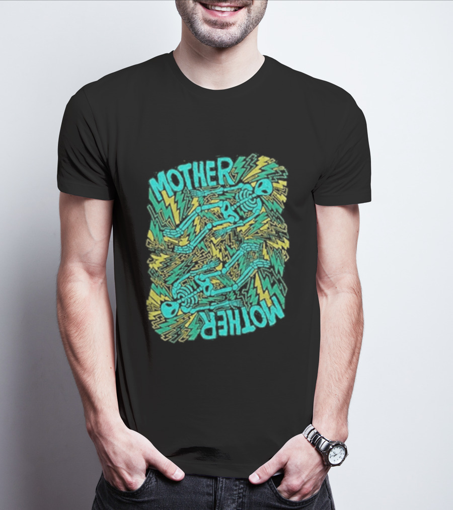 Mother Mother Grief Chapter Au Tour Lightning Figures And Neon T-Shirt