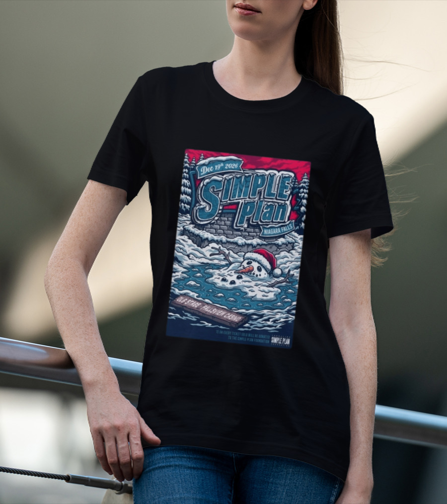 Dec 19 2026 Simple Plan Niagara Falls Frosted Holiday Show T-Shirt