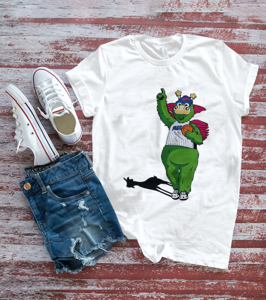 Orlando Magic Stuff Mascot In NBA Jersey Holding Basketball T-Shirt