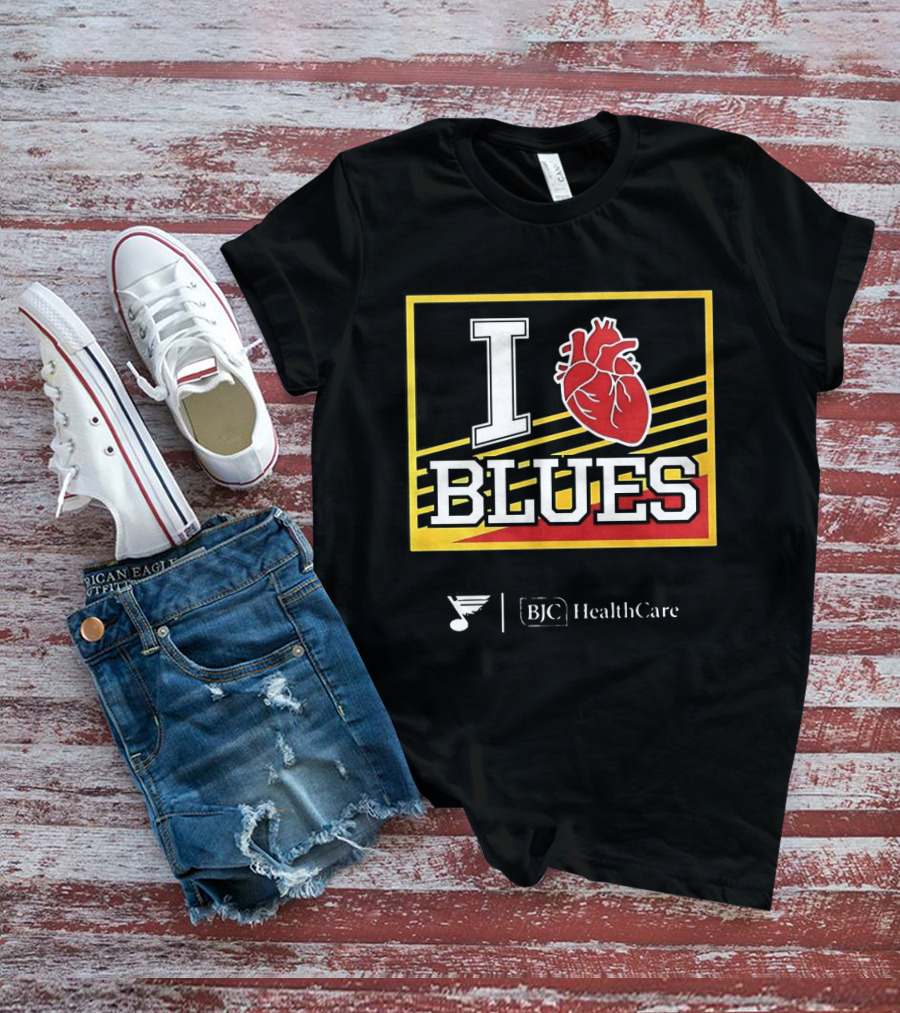 I Heart Blues 2025 BJC Healthcare Promotion T-Shirt