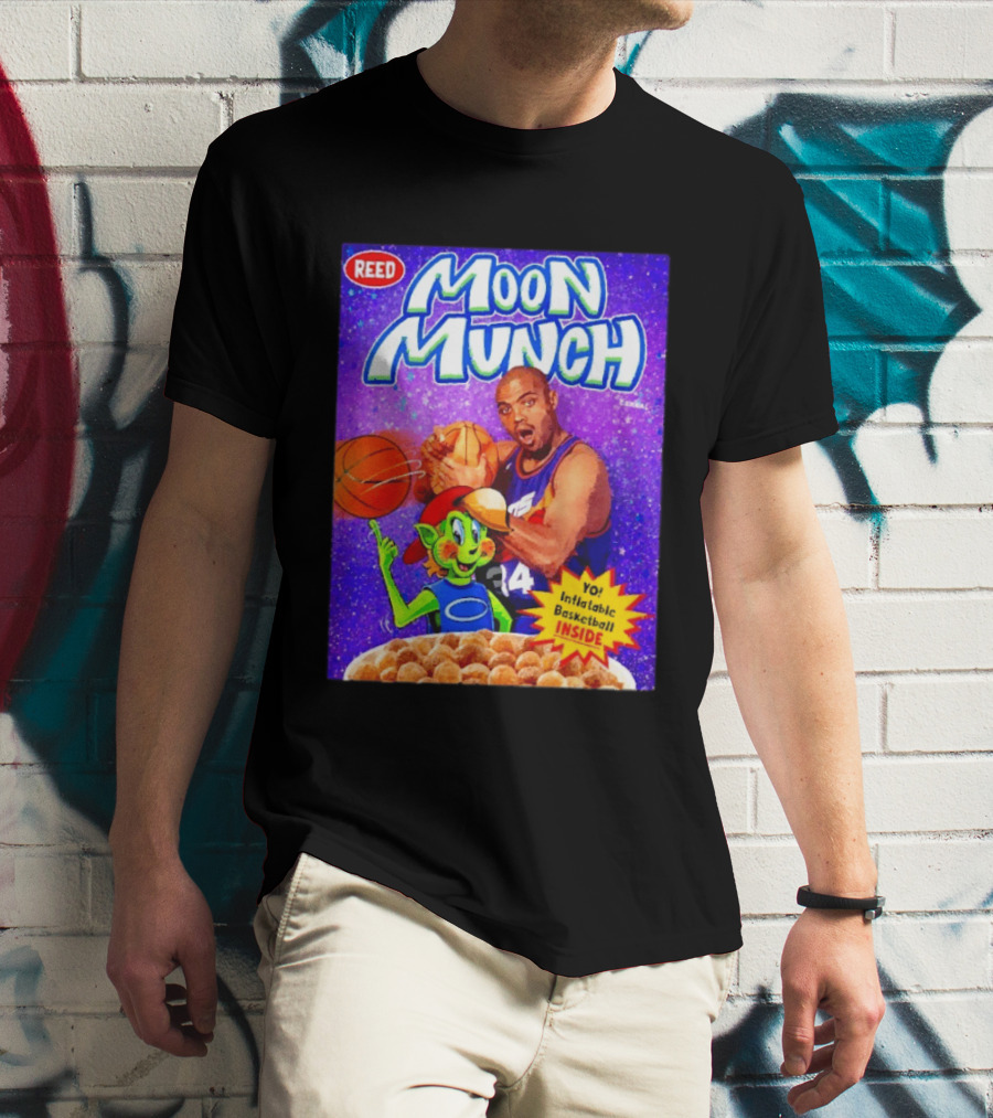 Reed Moon Munch Basketball Cereal Charles Barkley Phoenix Suns Magic T-Shirt
