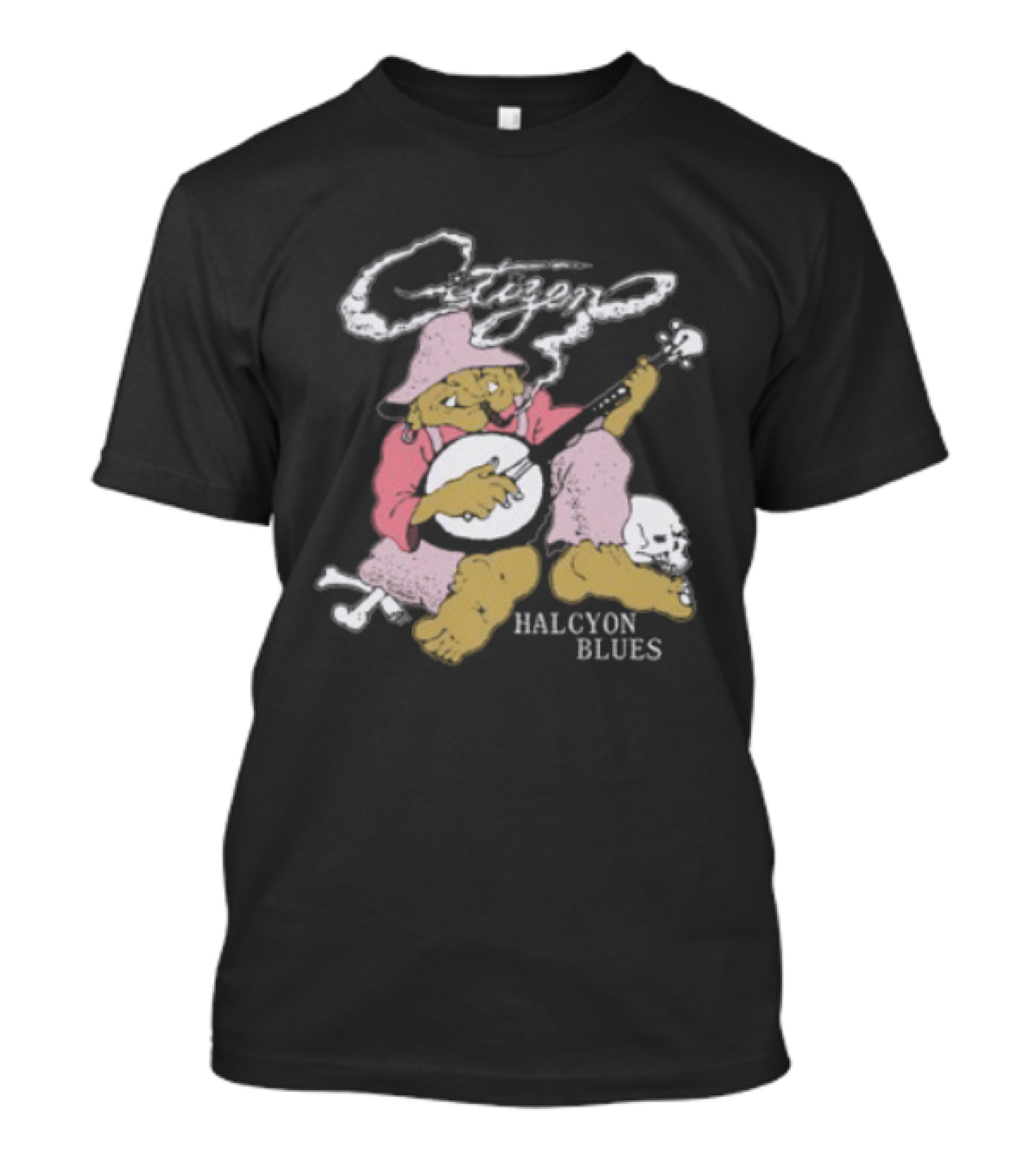 Citizen Halcyon Blues Smoking Gnome Banjo Player T-Shirt