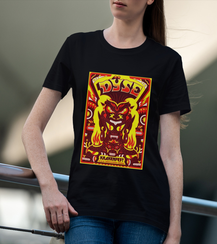 Dyse Krakenfest 01.05.26 Groovestation Dresden Bold Psychedelic Demon T-Shirt