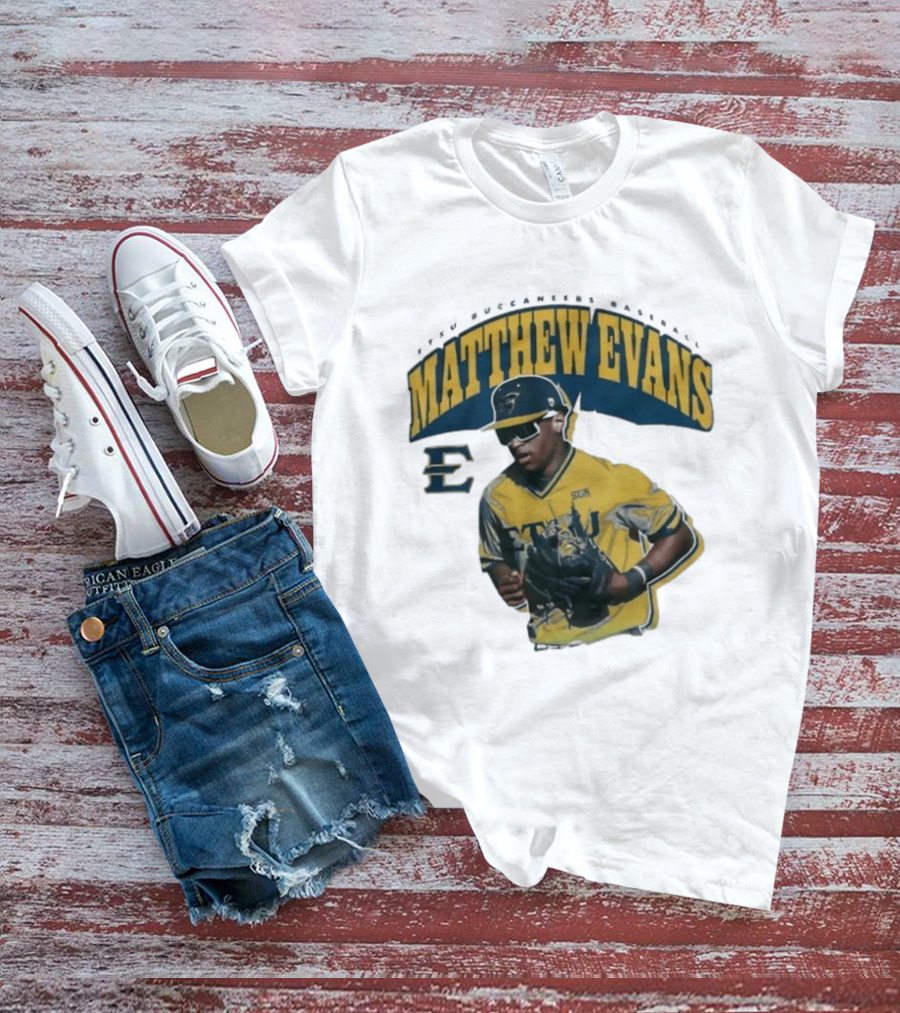 Etsu Matthew Evans Baseball Scon Sports Jersey T-Shirt