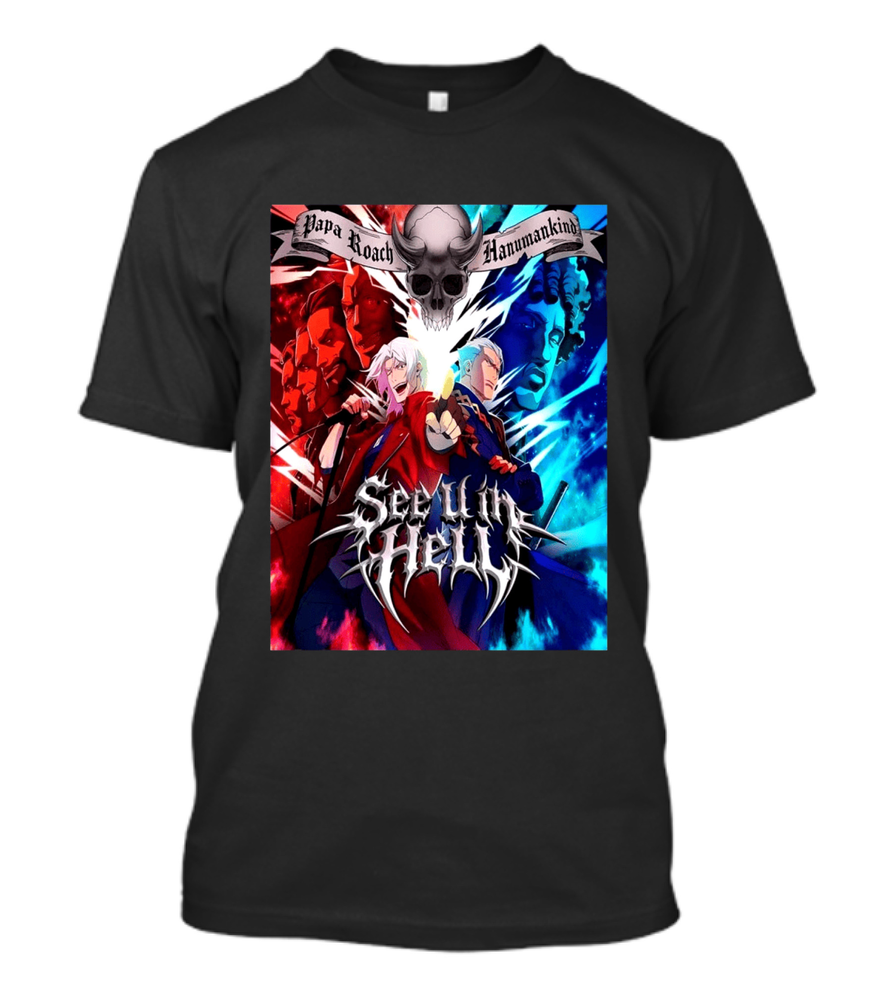 Papa Roach Hanumankind Devil May Cry Season 2 See U In Hell Song T-Shirt