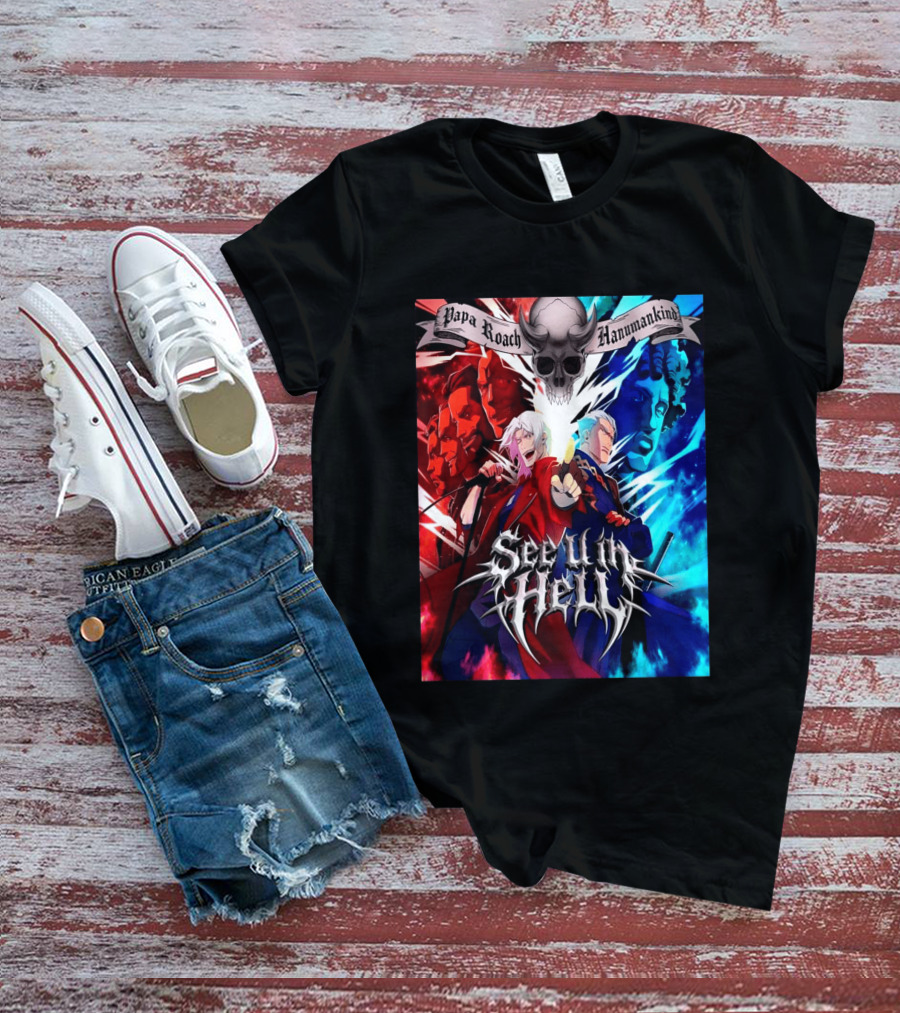 Papa Roach Hanumankind Devil May Cry Season 2 See U In Hell Song T-Shirt