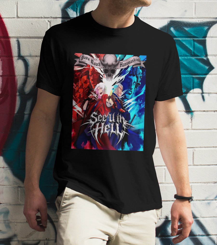 Papa Roach Hanumankind Devil May Cry Season 2 See U In Hell Song T-Shirt