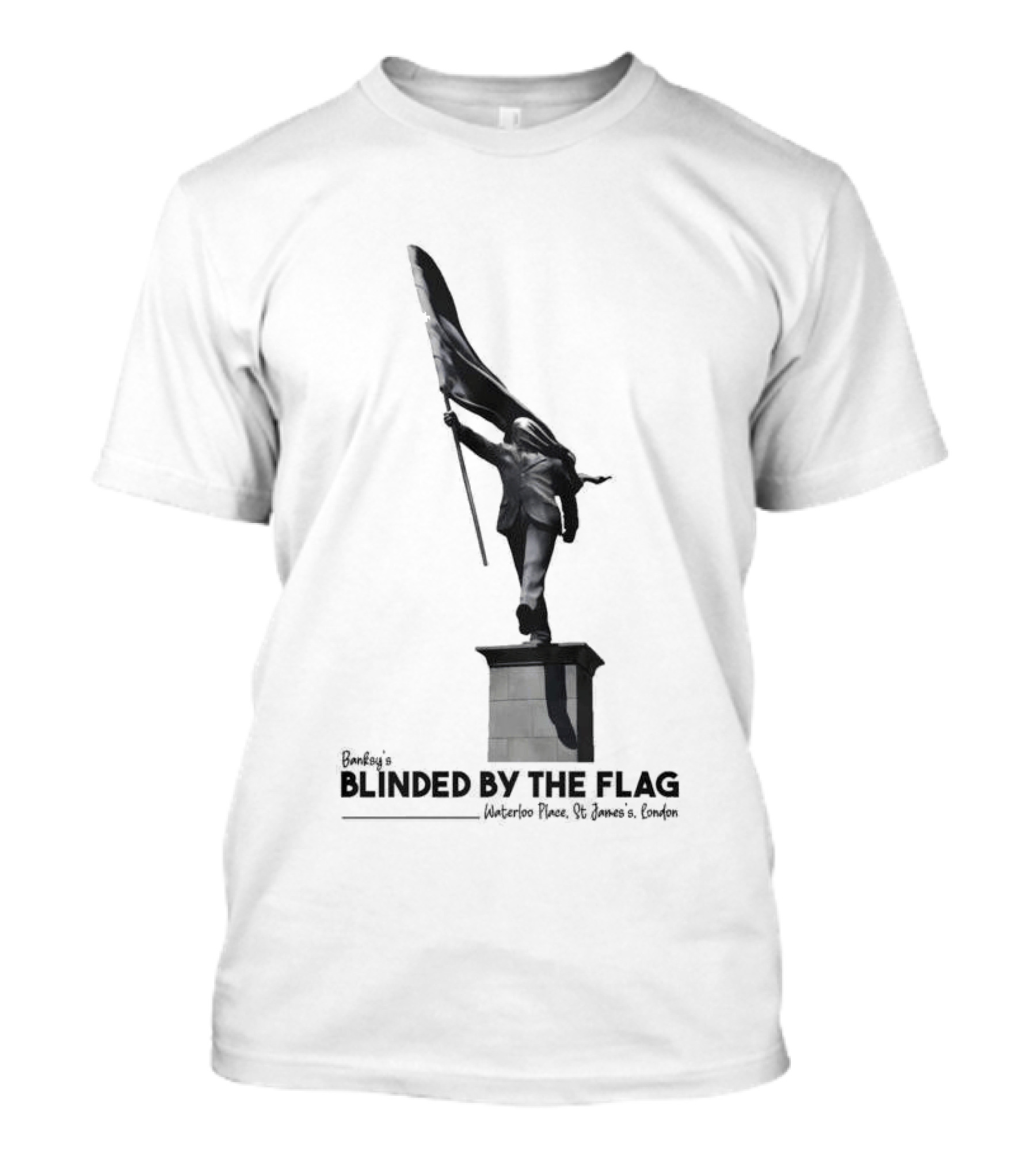 Banksy Blinded By The Flag London Statue T-Shirt