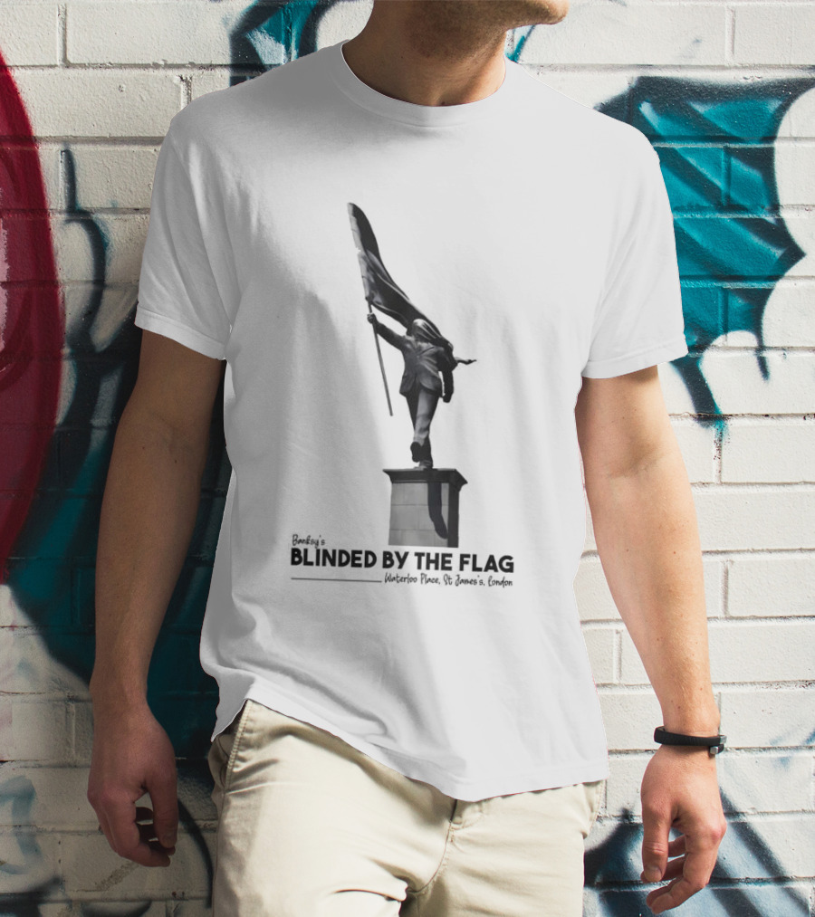 Banksy Blinded By The Flag London Statue T-Shirt