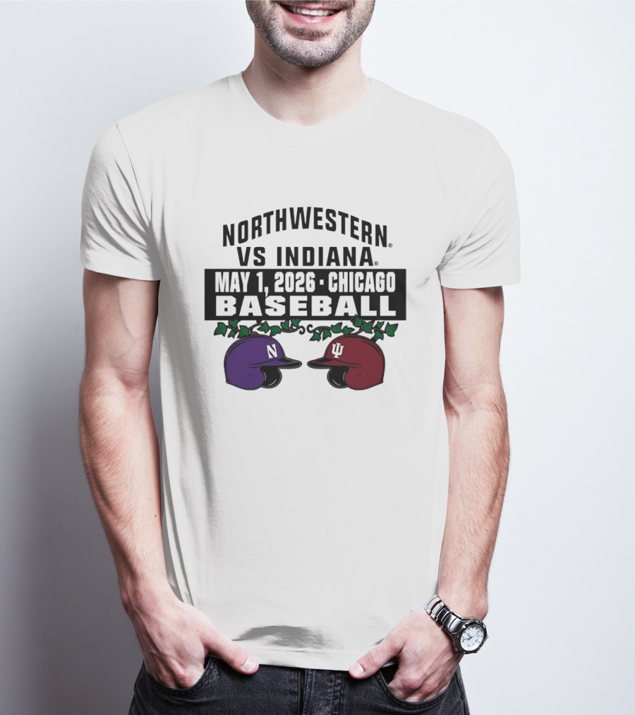 Northwestern Vs Indiana May 1 2026 Chicago Baseball T-Shirt