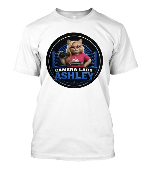Pro Wrestling Tees Camera Lady Ashley Referee BONE Jones Productions T-Shirt