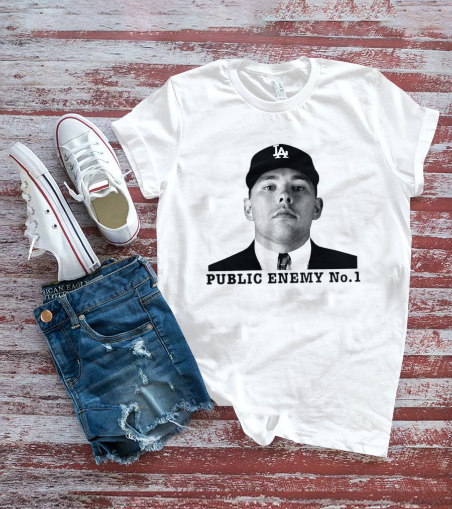 Dalton Rushing Public Enemy No 1 LA Hat Baseball T-Shirt
