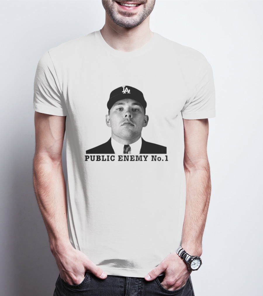 Dalton Rushing Public Enemy No 1 LA Hat Baseball T-Shirt