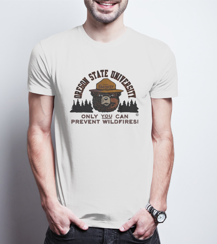 Oregon State University Smokey Bear Only You Can Prevent Wildfires T-Shirt