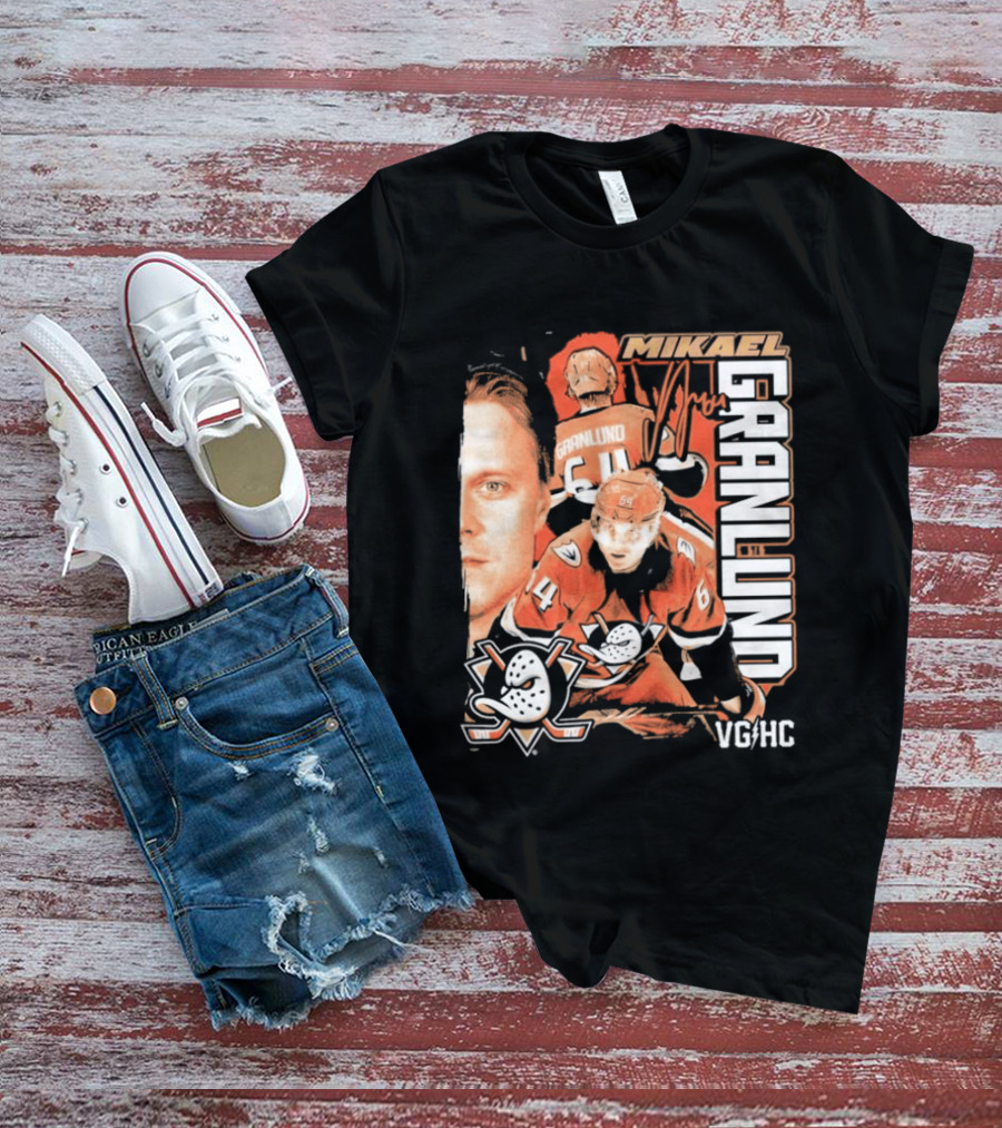Anaheim Ducks Mikael Granlund VGHC Hockey Team Collage T-Shirt