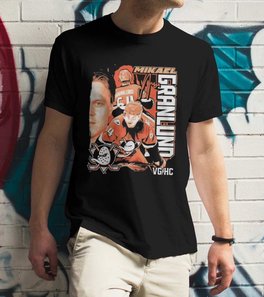 Anaheim Ducks Mikael Granlund VGHC Hockey Team Collage T-Shirt