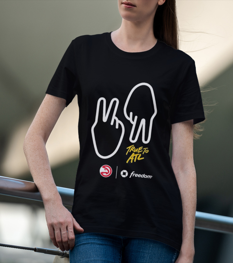 Atlanta Hawks True To ATL Peace Hand Gesture Game 6 T-Shirt