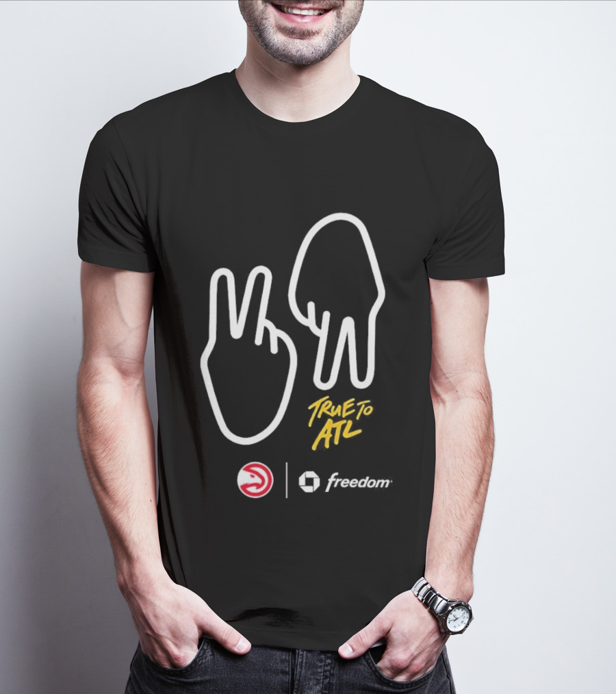 Atlanta Hawks True To ATL Peace Hand Gesture Game 6 T-Shirt