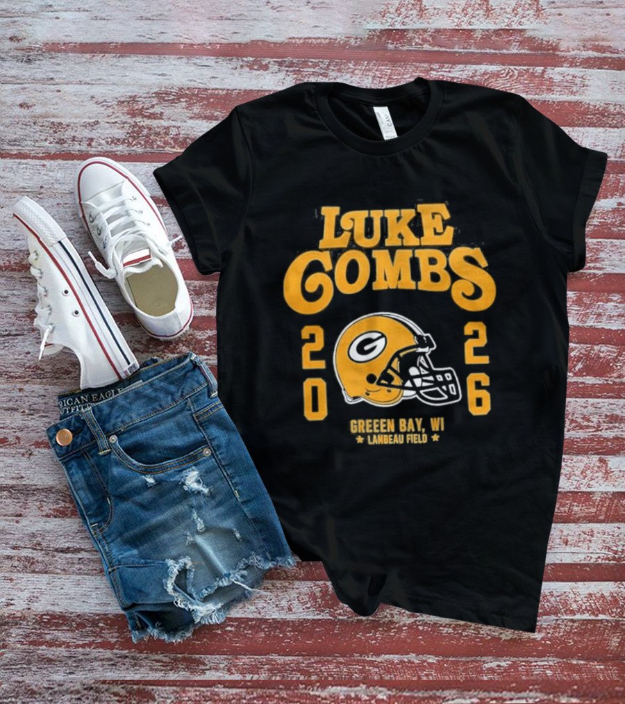 Luke Combs 2026 Green Bay Packers Lambeau Field Event T-Shirt