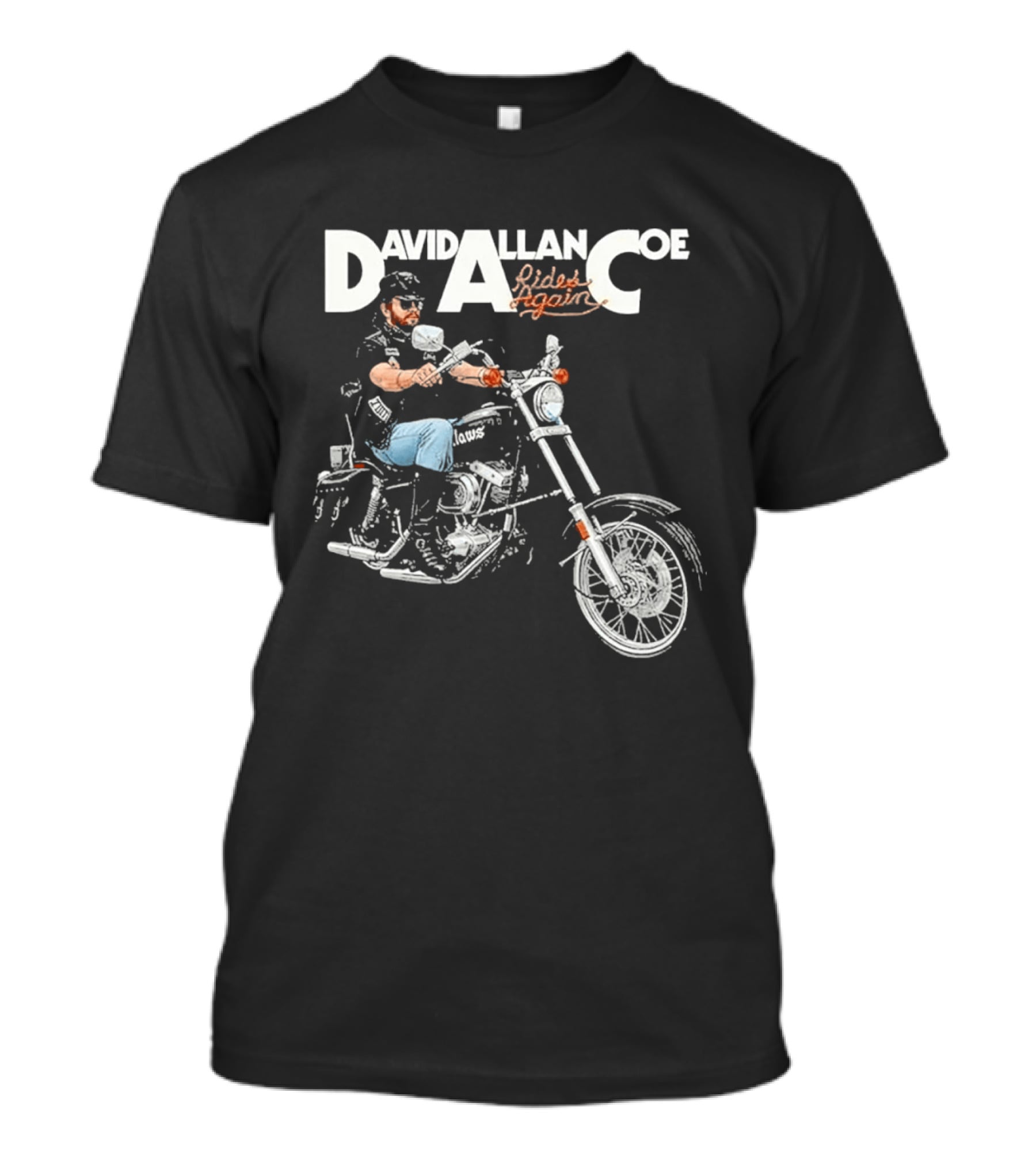 David Allan Coe Rides Again Biker Country Music Legend T-Shirt