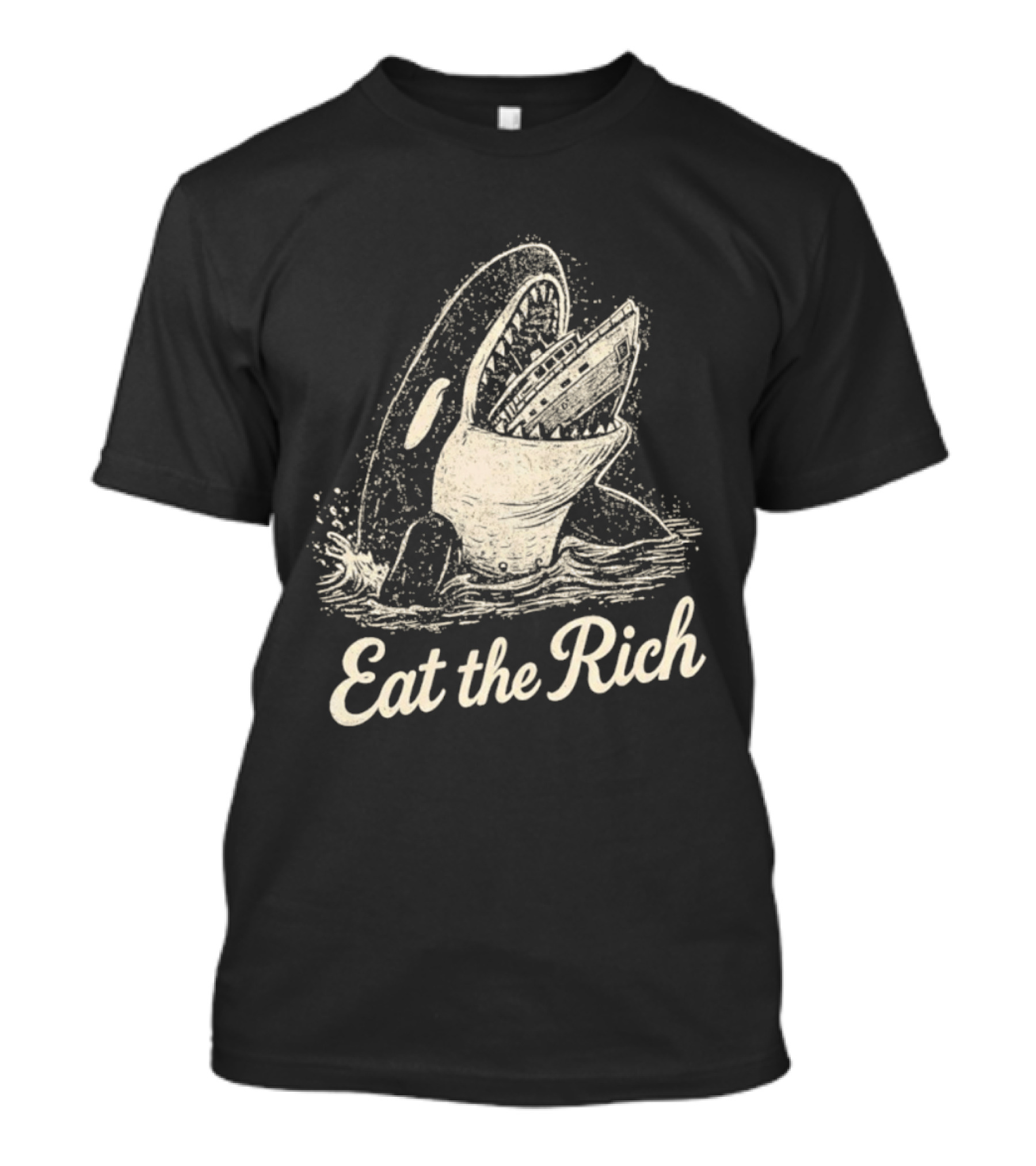 Eat The Rich Killer Whale Boat T-Shirt