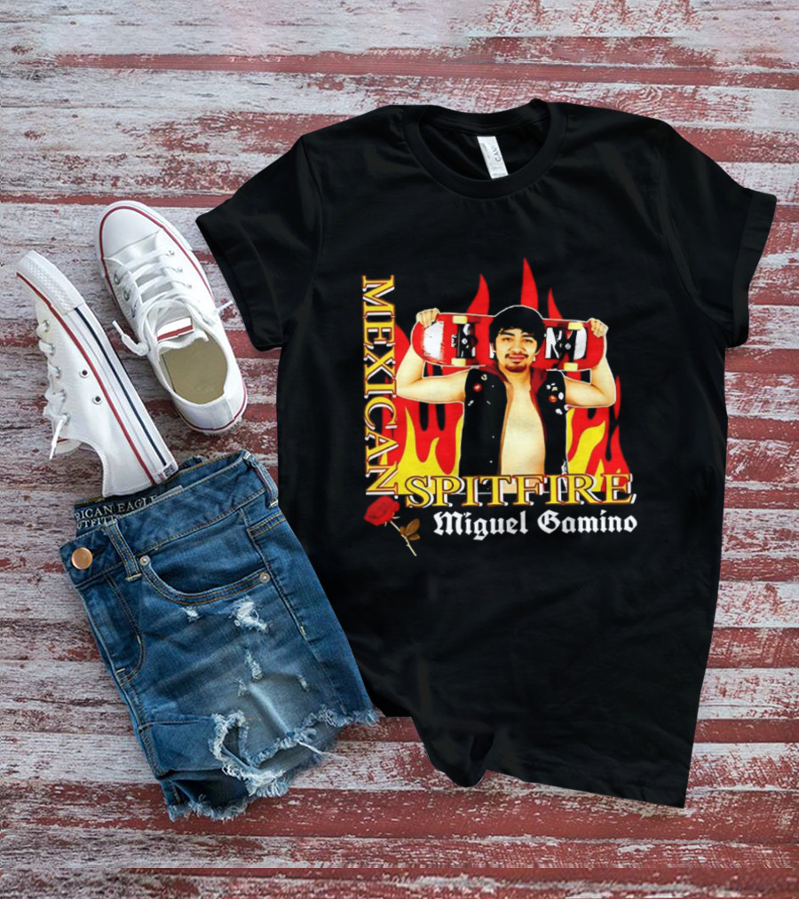 Mexican Spitfire Miguel Gamino Skateboard Fire Rose Vest T-Shirt