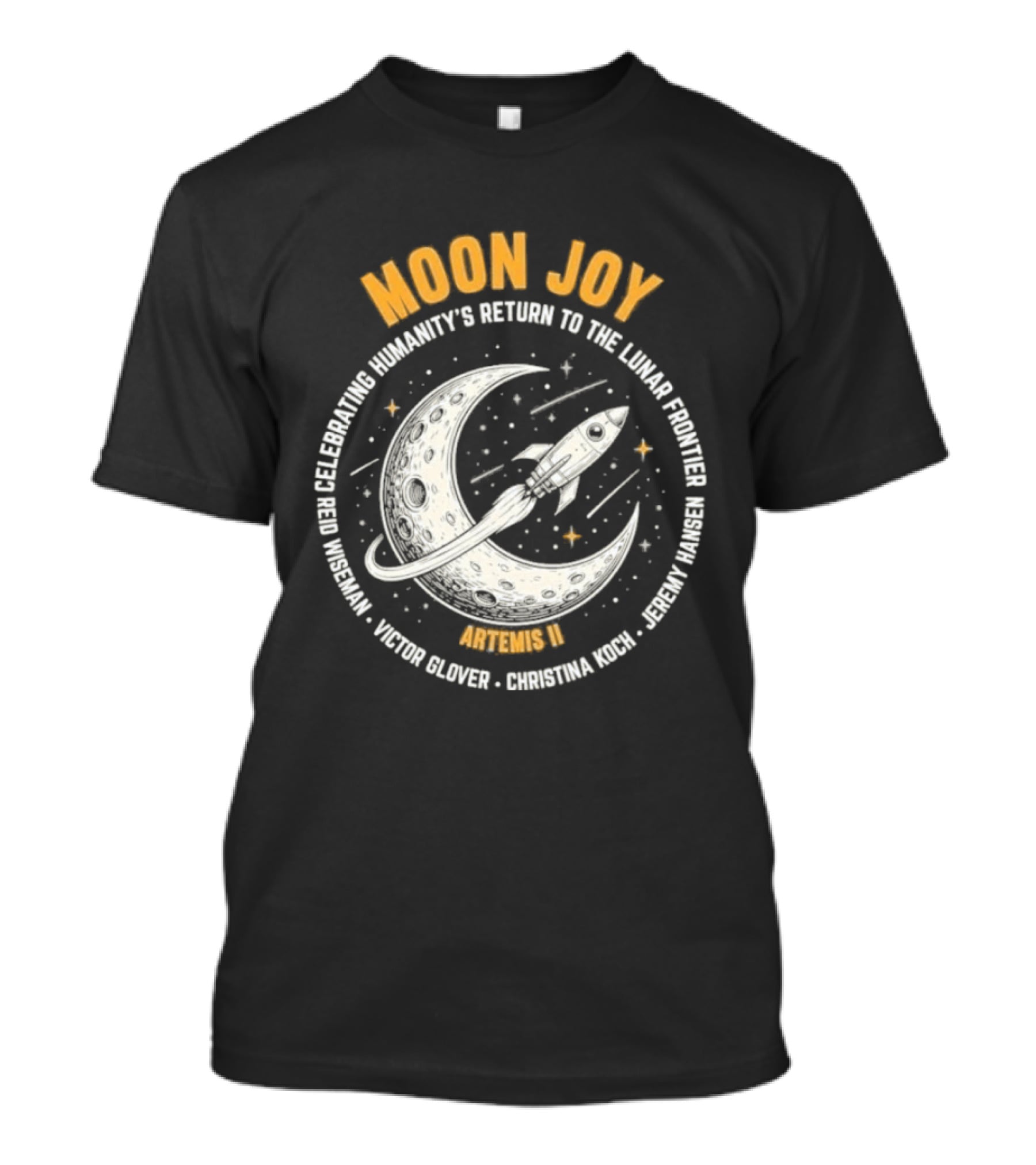 Moon Joy Celebrating Humanity's Return Lunar Frontier Artemis II Rocket Adventure T-Shirt