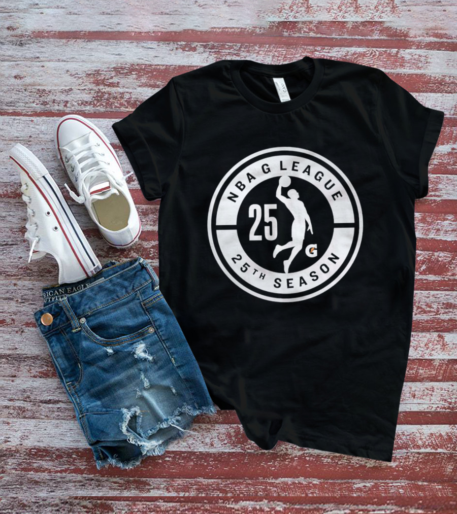 NBA G League 25th Season Anniversary Silver Circle T-Shirt