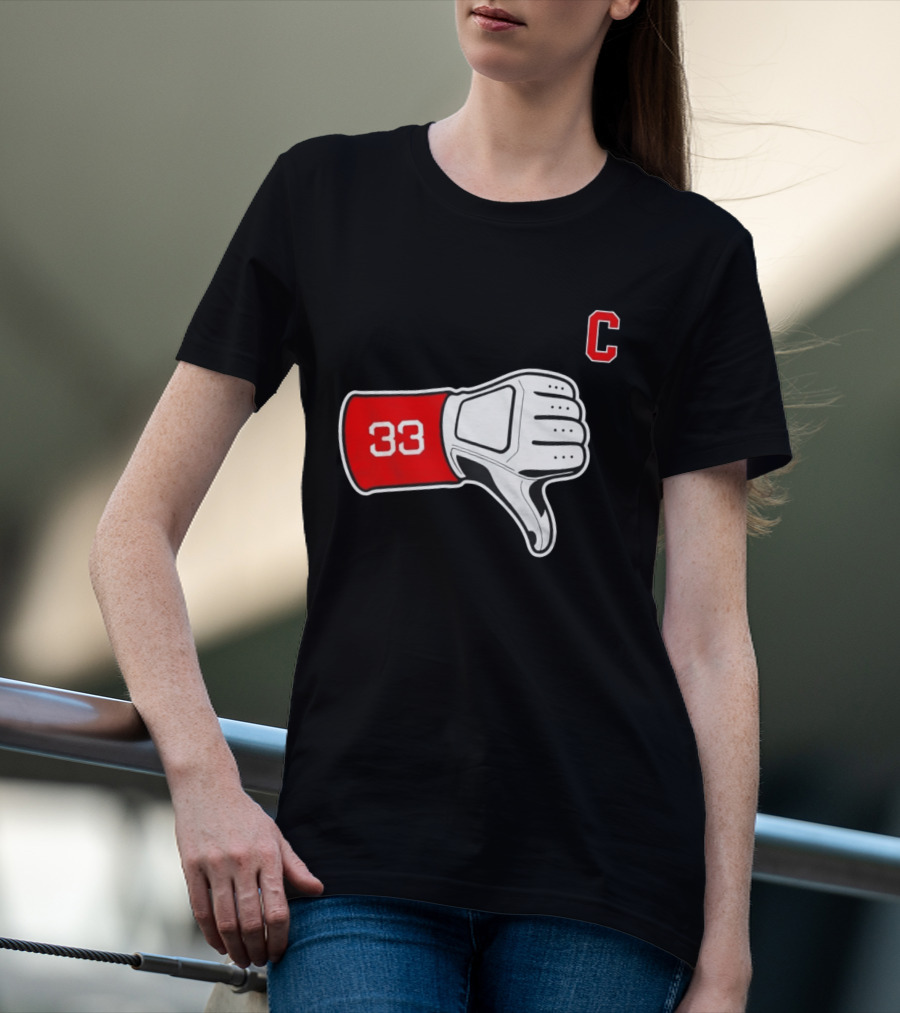 Nice Tek 33 Thumbs Down C Cleveland Guardians T-Shirt