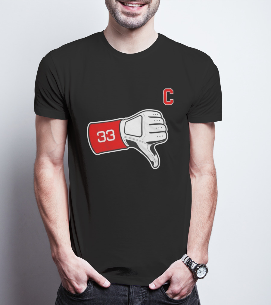 Nice Tek 33 Thumbs Down C Cleveland Guardians T-Shirt