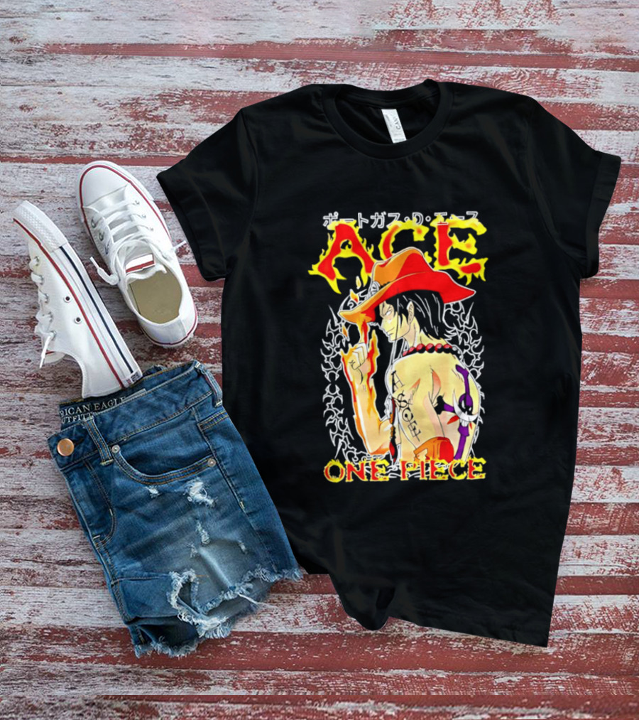 Portgas D. Ace One Piece Anime Flame T-Shirt