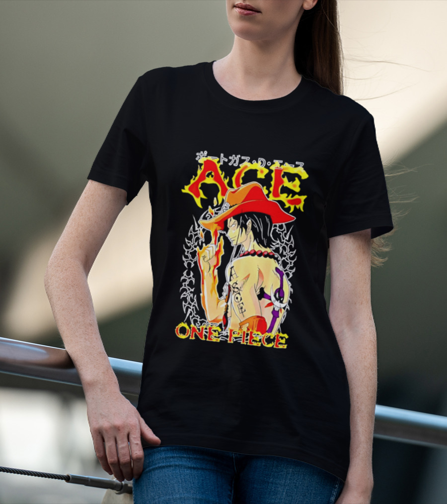 Portgas D. Ace One Piece Anime Flame T-Shirt