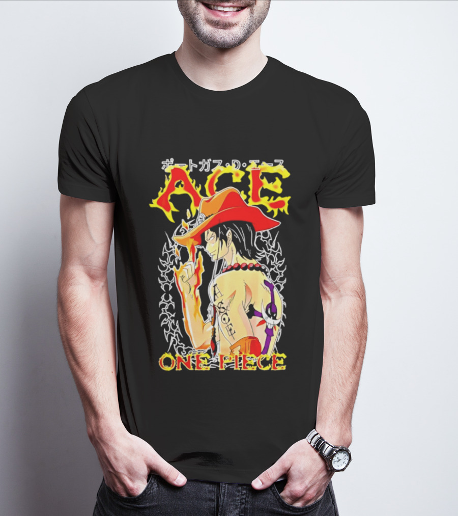 Portgas D. Ace One Piece Anime Flame T-Shirt