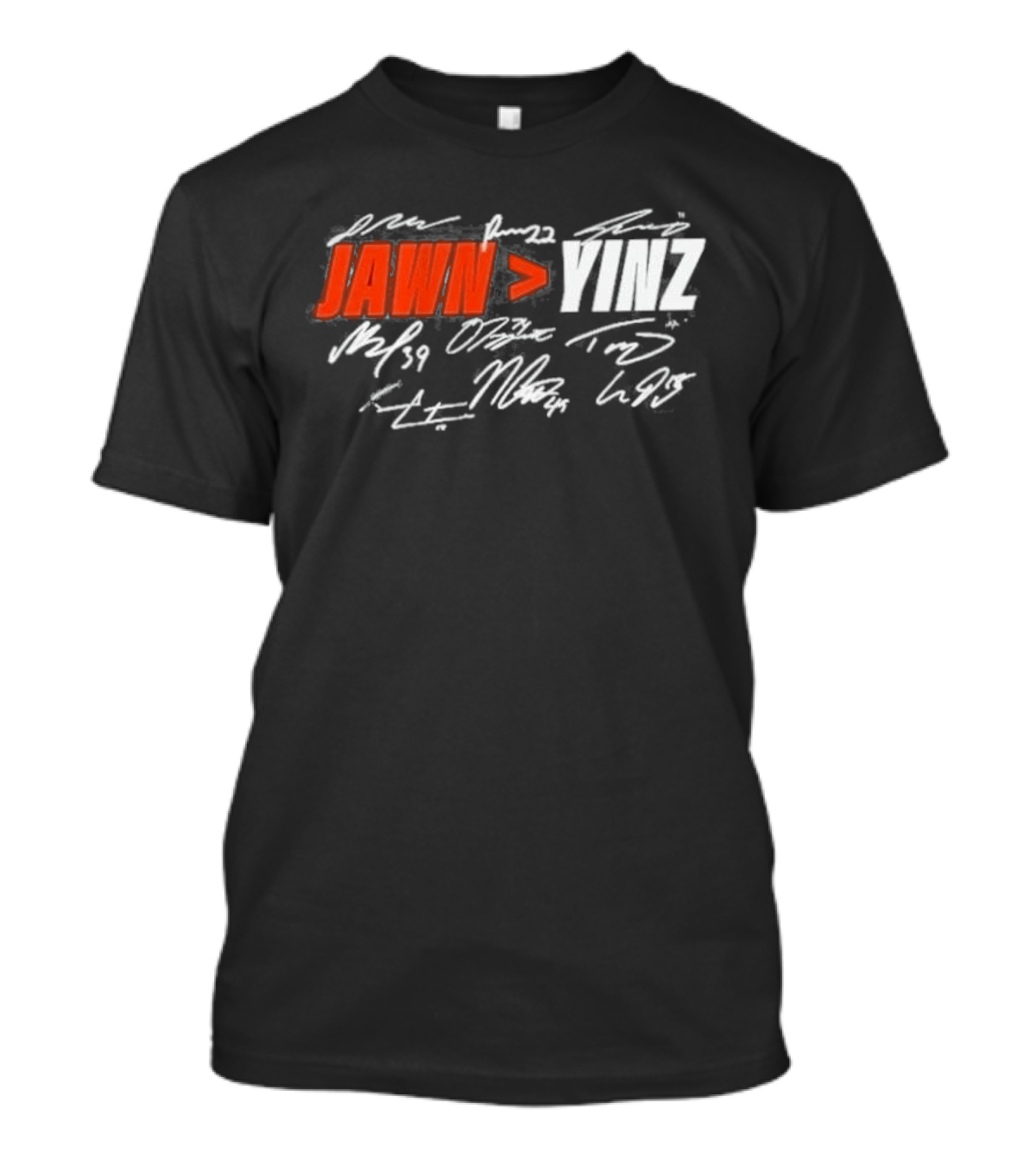Philadelphia Jawn Greater Than Yinz Signatures T-Shirt