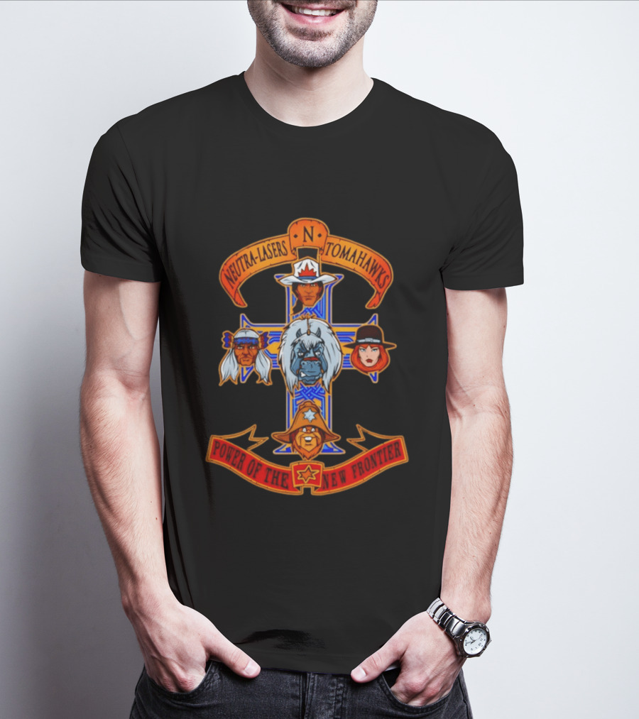 BraveStarr Neutra Lasers Tomahawks Power Of The New Frontier Cross T-Shirt