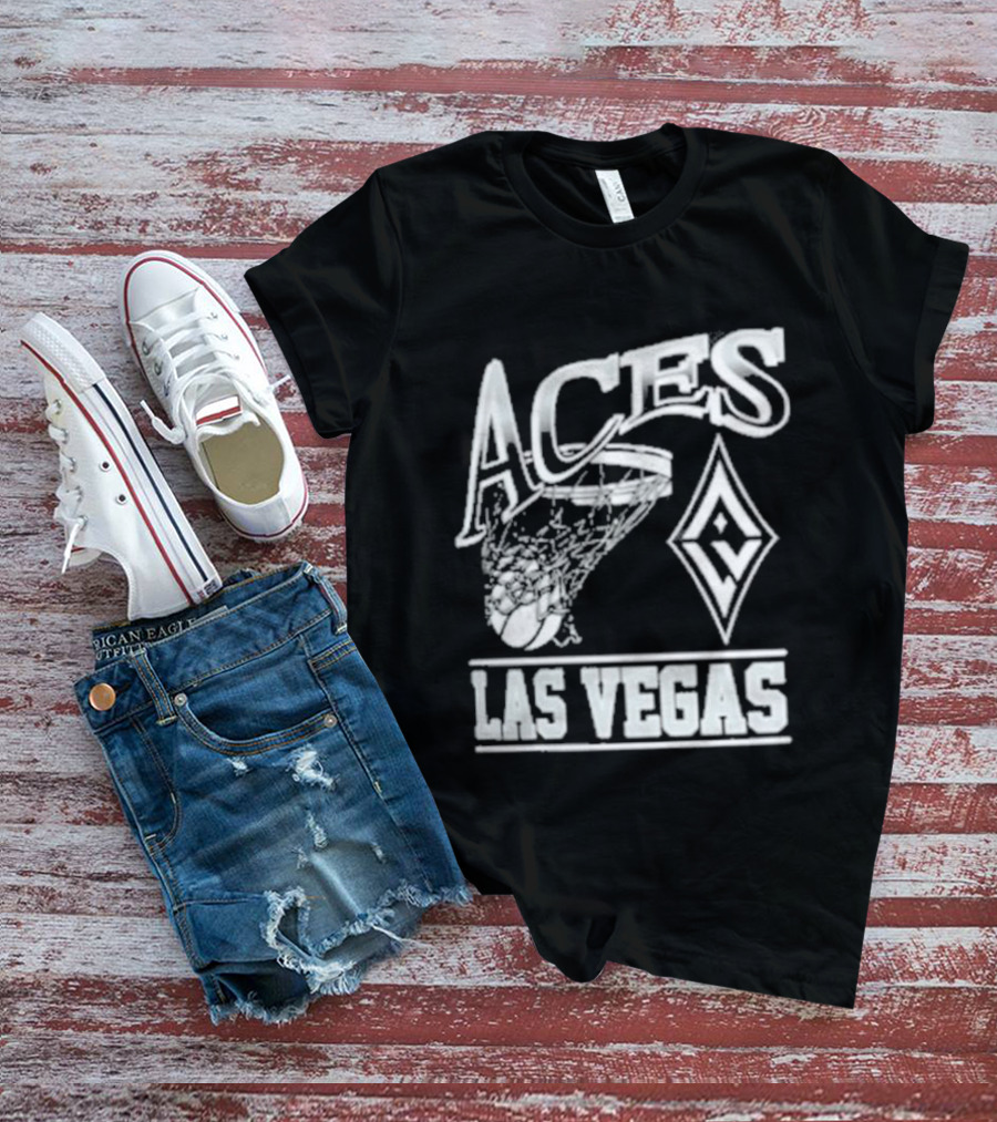 Las Vegas Aces Basketball Net And Diamond T-Shirt