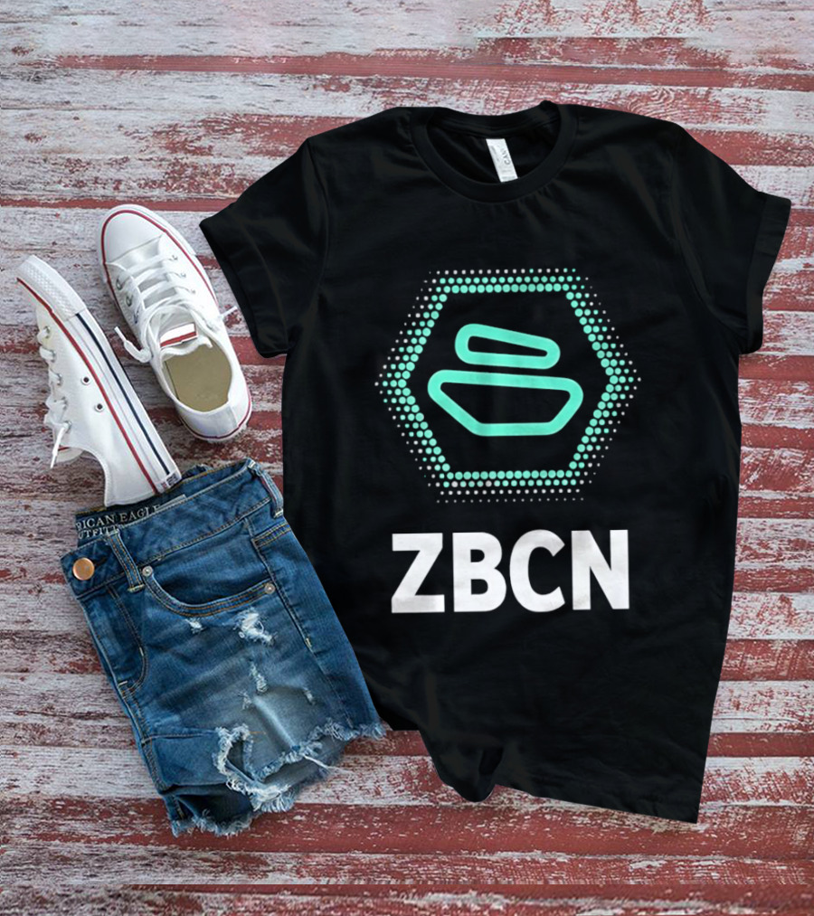 Zebec Network ZBCN Token Hexagon Mint Blue T-Shirt