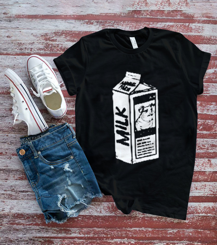 Angel Animal Farm MILK Missing Pig T-Shirt