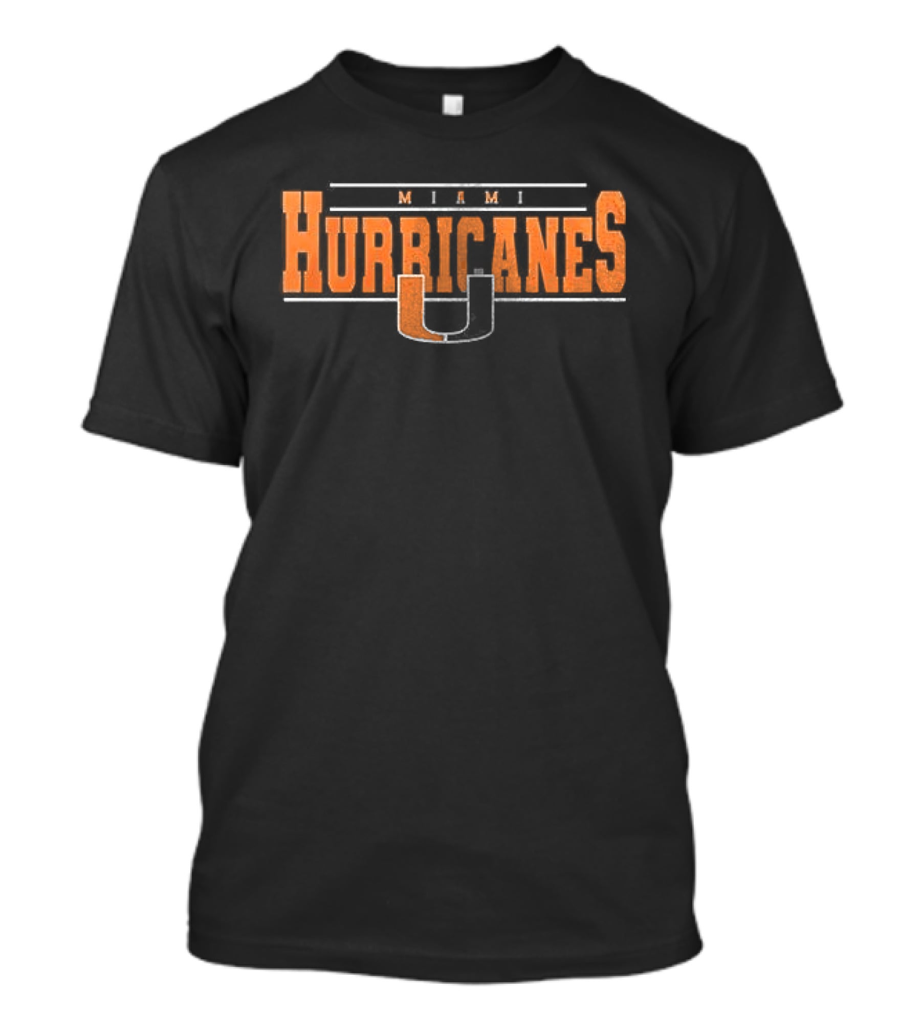 Miami Hurricanes U NCAA Firefighter American Flag T-Shirt