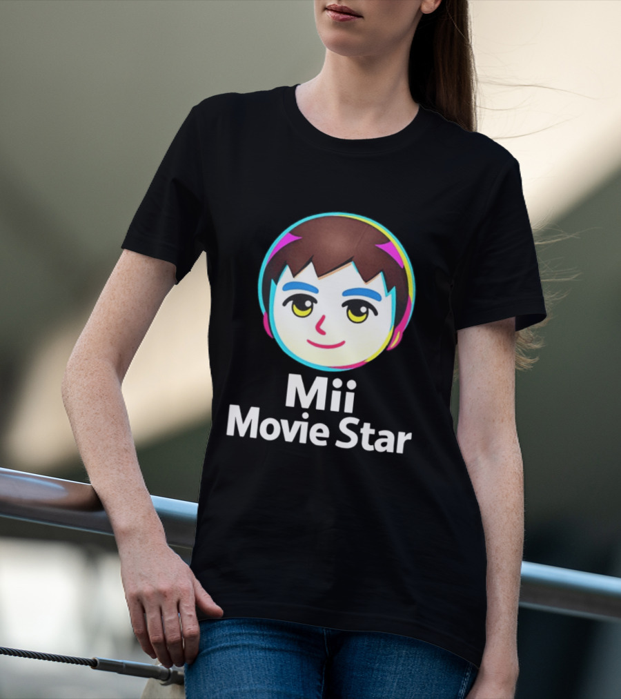 Mii Movie Star Icon Face Emojis T-Shirt