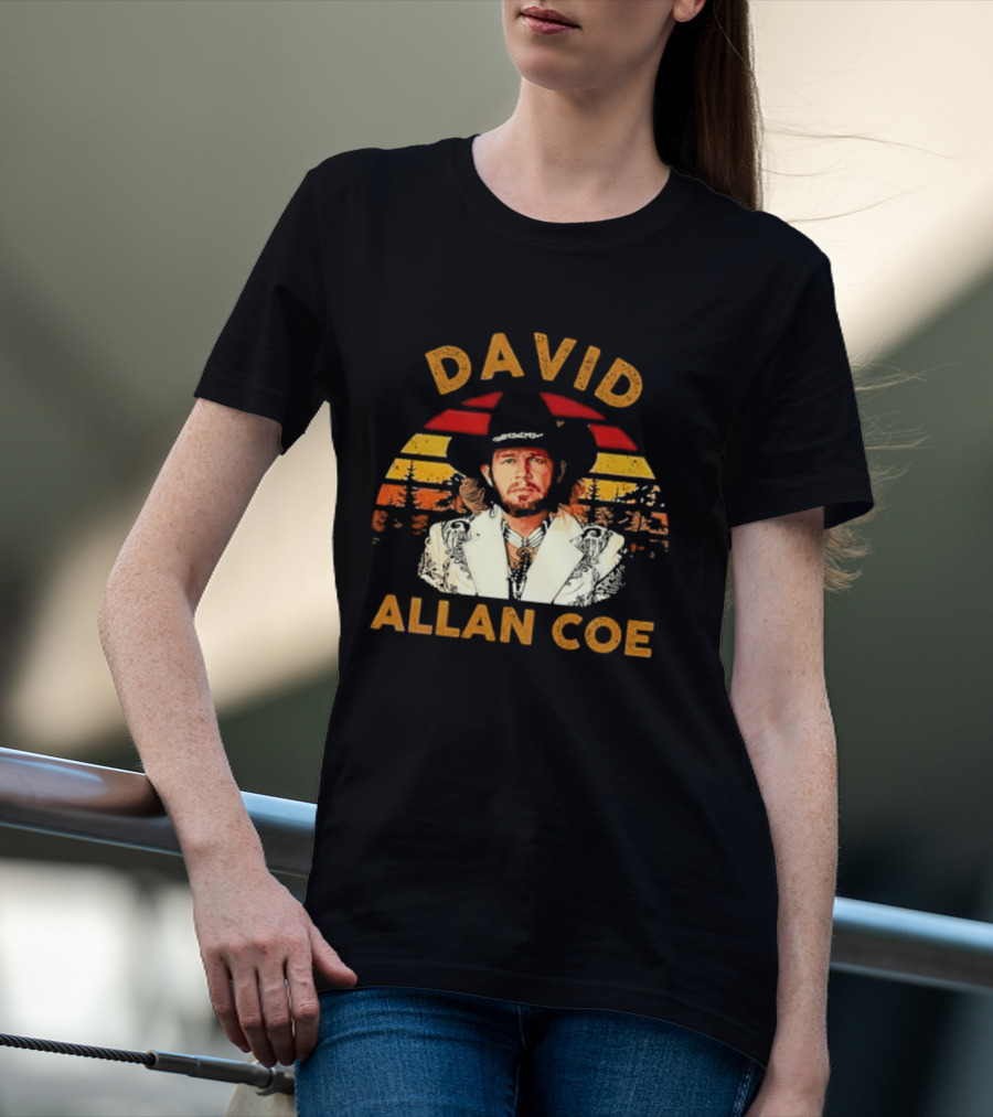 David Allan Coe Sunset Country Music T-Shirt