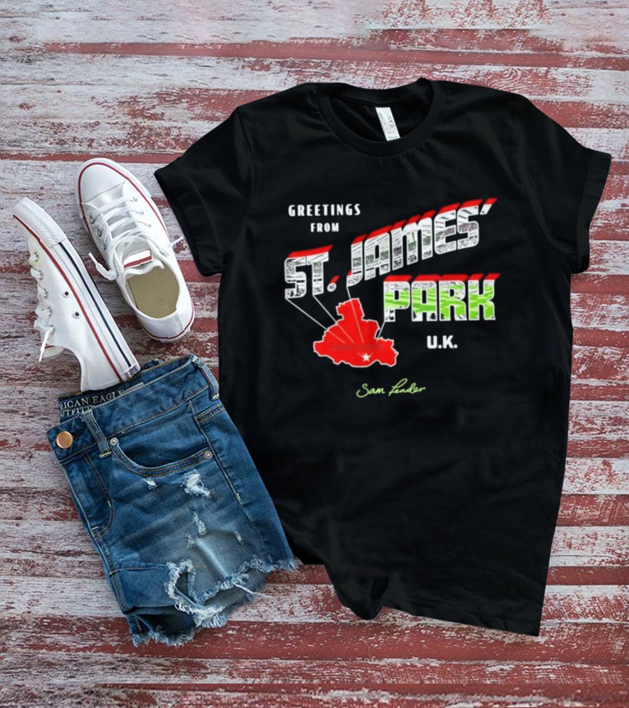 Greetings From St James Park UK Soccer Stadium Souvenir T-Shirt