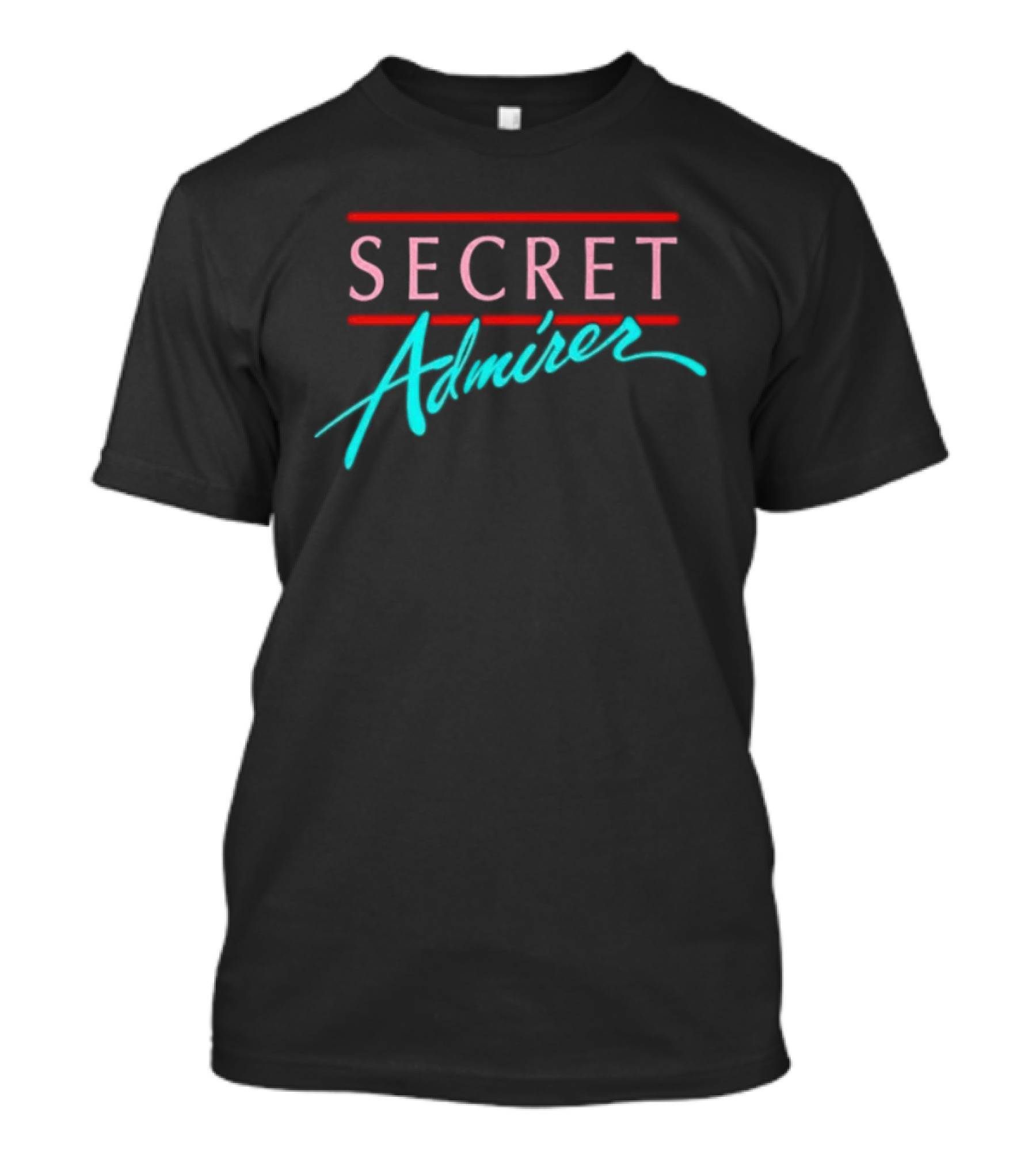 Secret Admirer Pink And Blue Retro Script T-Shirt