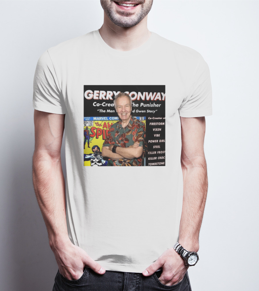 Gerry Conway Co Creator The Punisher Spider Man Comics Marvel Firestorm Vixen Power Girl T-Shirt
