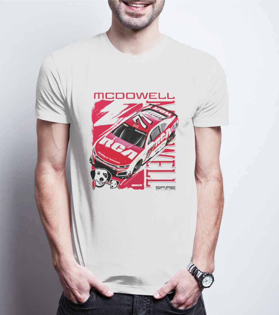 McDowell RCA 2026 Racing Car Number 34 Spire Motorsports T-Shirt