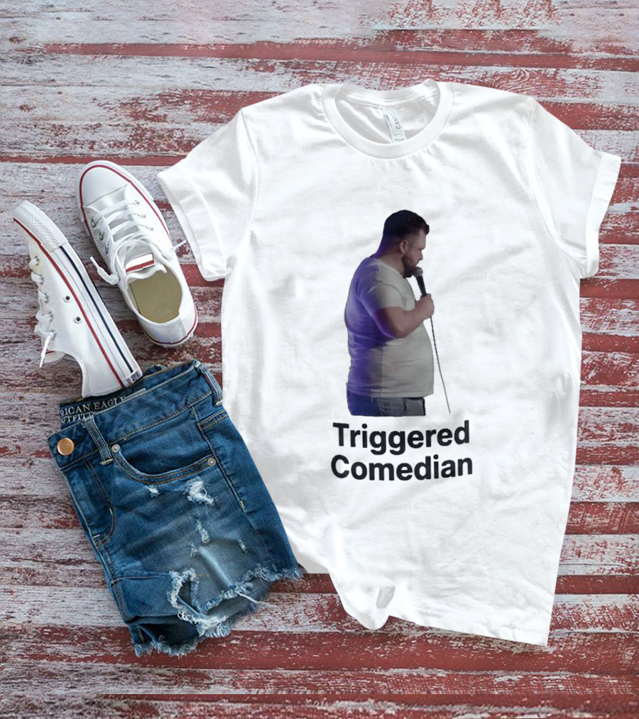 Triggered Comedian Stand Up Microphone Performance T-Shirt