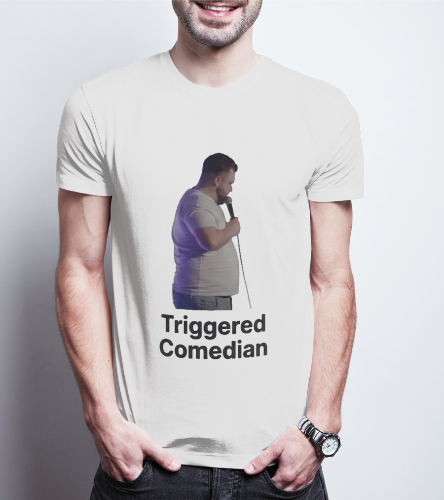 Triggered Comedian Stand Up Microphone Performance T-Shirt