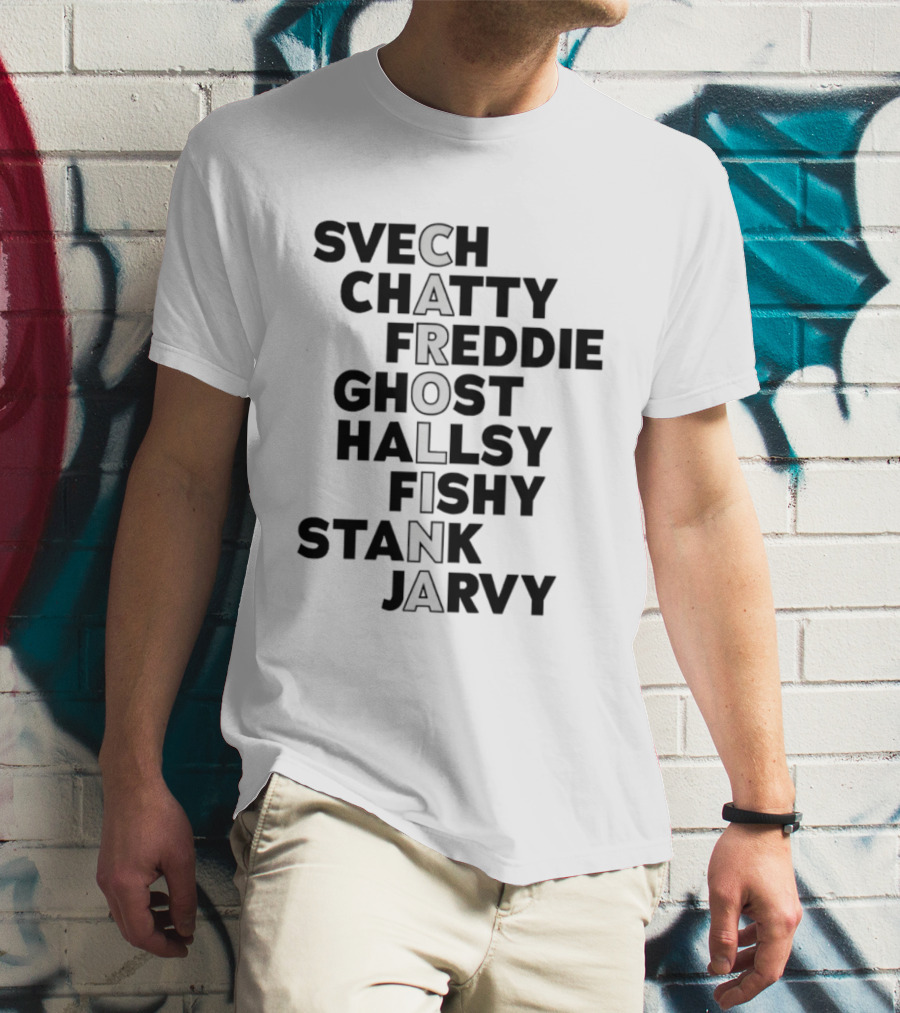 Carolina Hurricanes Svech Chatty Freddie Ghost Hallsy Fishy Stank Jarvy T-Shirt